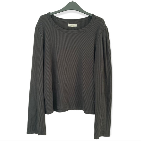 ✨3/$15✨ Madewell Ribbed Wide Sleeve Top - Picture 1 of 4